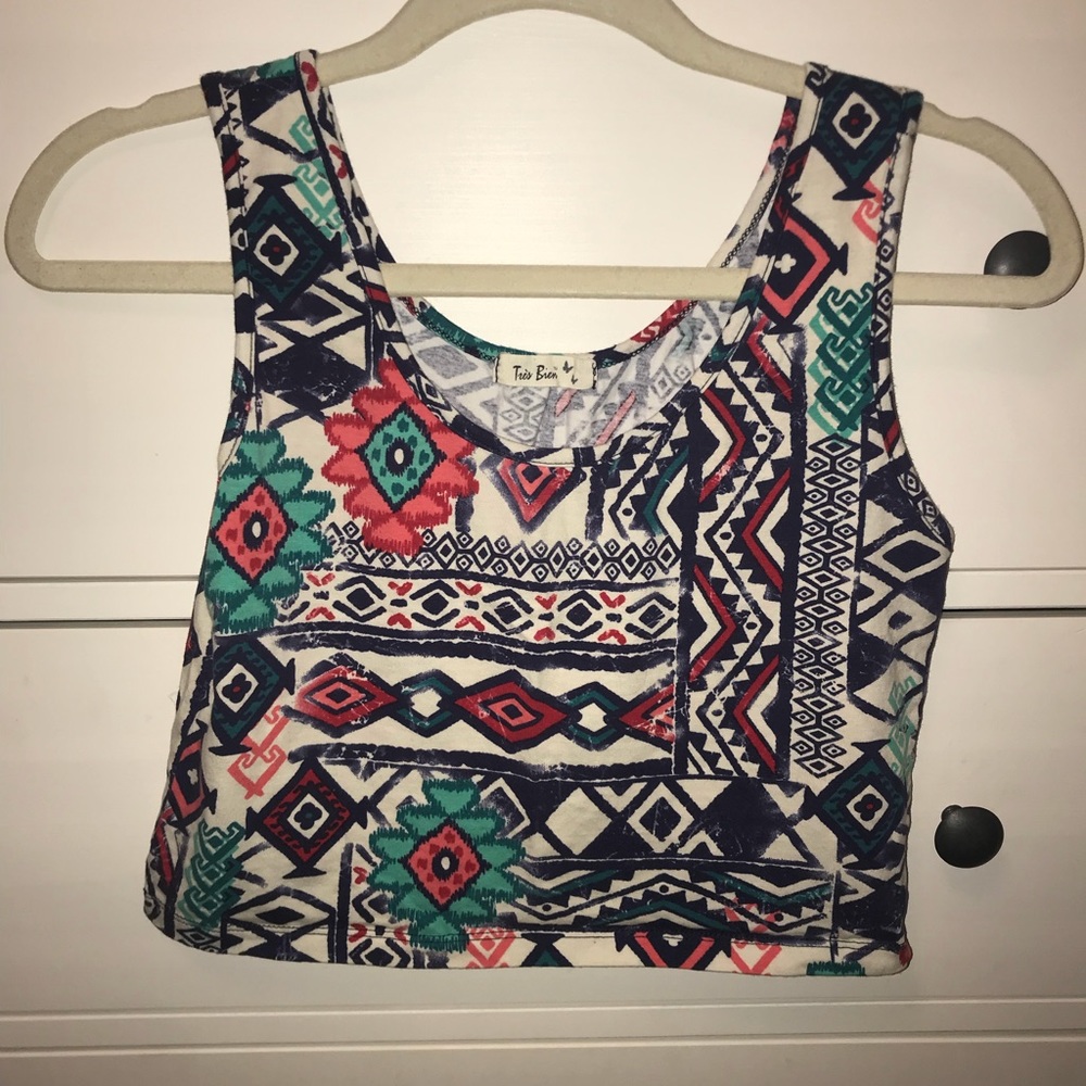 Tribal print pacsun cropped tank